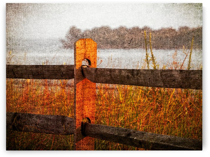 Non-Political Post - A Fence Post on Simulated Canvas by Bill Swartwout Photography