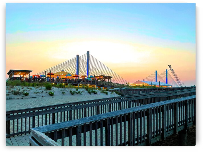 Twilight at the Big Chill Beach Club at Indian River Inlet by Bill Swartwout Photography