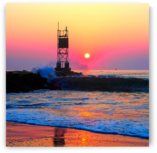 Rainbow Color Sunrise at the Indian River Inlet by Bill Swartwout Photography