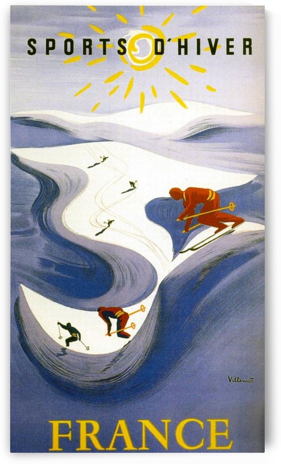 Winter Sports in France by VINTAGE POSTER