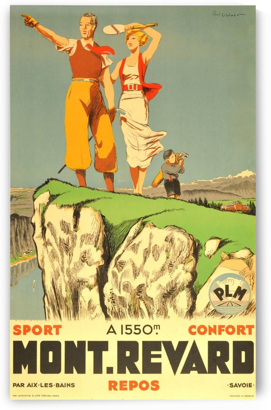 Original vintage poster from 1930 for Mont Revard in Savoie, France by VINTAGE POSTER