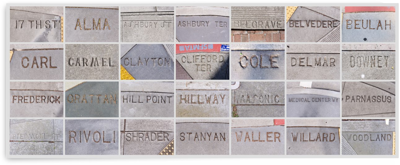Streets of Cole Valley - light grey borders by Bill Osuch