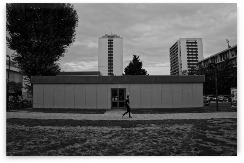 Walking between buildings Strasbourg France by Cedric Doz