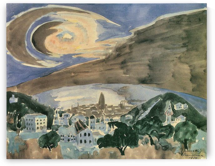 Moon over Barcelona by Walter Gramatte
