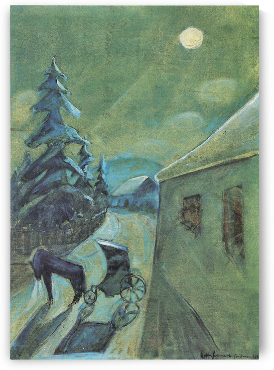Moonscape with horse by Walter Gramatte