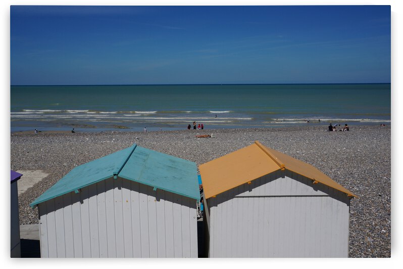 Beach cabins in Normandy by Cedric Doz