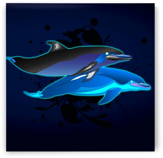 2Blue Dolphins by Alan Carmichael