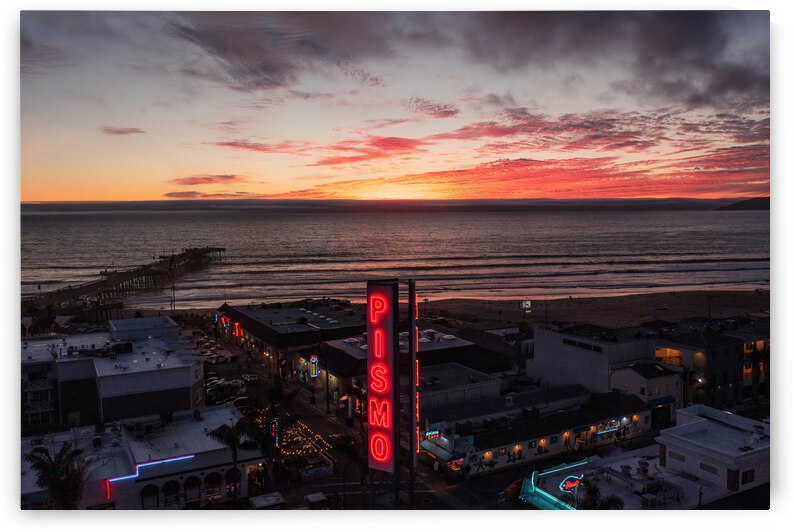 Pismo Sign and Pier by dronesey