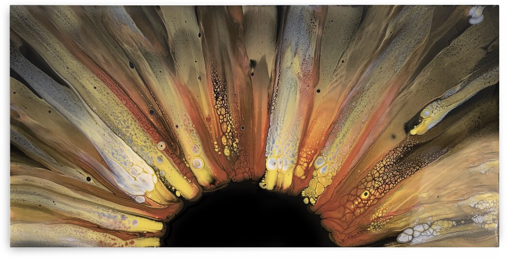 Sunflower Sunrise by Meta Pours Fluid Art
