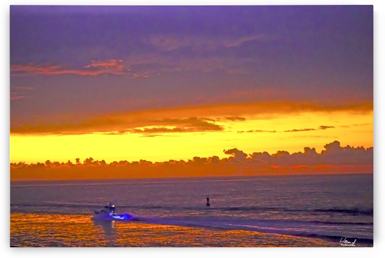 Finding the Deep Blue at the Dawn -  The Gold & Treasure Coast Collection Limited Edition Rare from Original Oil  Painting on Canvas  William Robert Stanek by 360 Studios