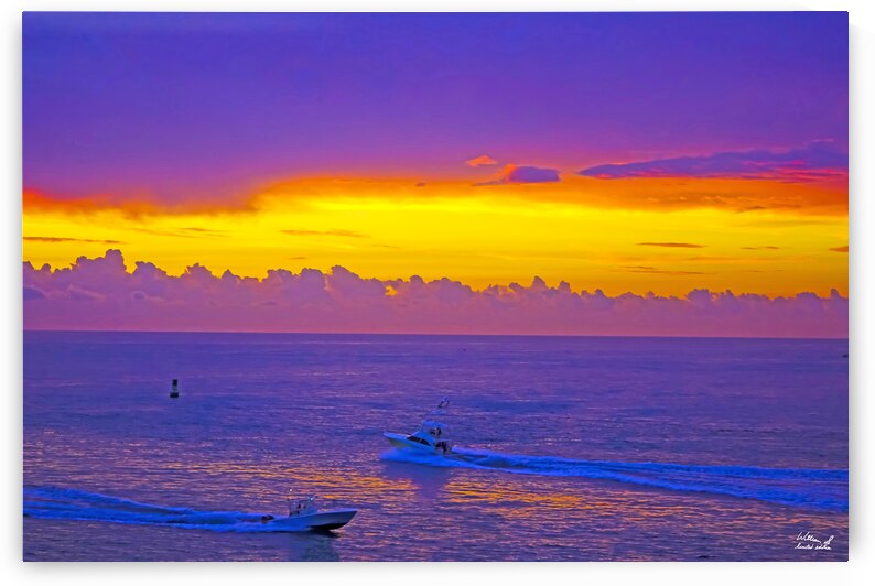 Like Two Ships Passing in the Dawn -  The Gold & Treasure Coast Collection Limited Edition Rare from Original Oil Painting on Canvas  - William Robert Stanek by 360 Studios