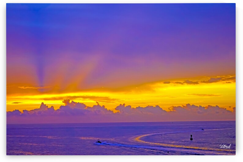 Racetracks in the Blue -  The Gold & Treasure Coast Collection Limited Edition Rare from Original Oil Painting on Canvas  - William Robert Stanek by 360 Studios
