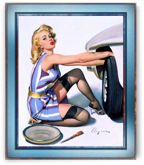 Quick Change by Gil Elvgren Remastered Xzendor7 Retro Old Masters Reproductions by xzendor7