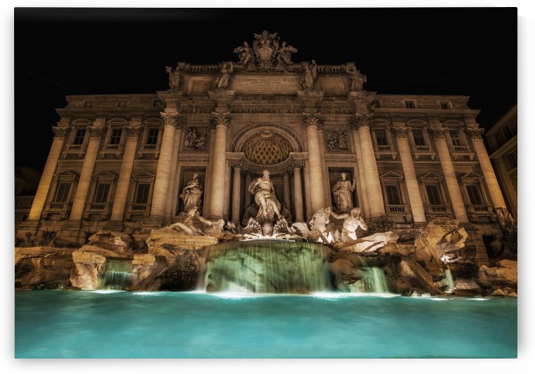 Trevi fountain illuminated at nighttime; Rome, Italy by PacificStock