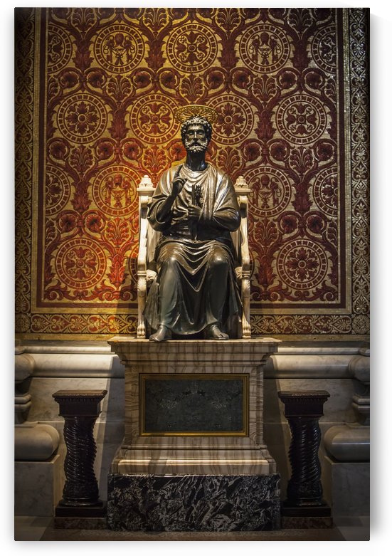 Ancient statue of Saint Peter, St. Peter's Basilica; Rome, Italy by PacificStock