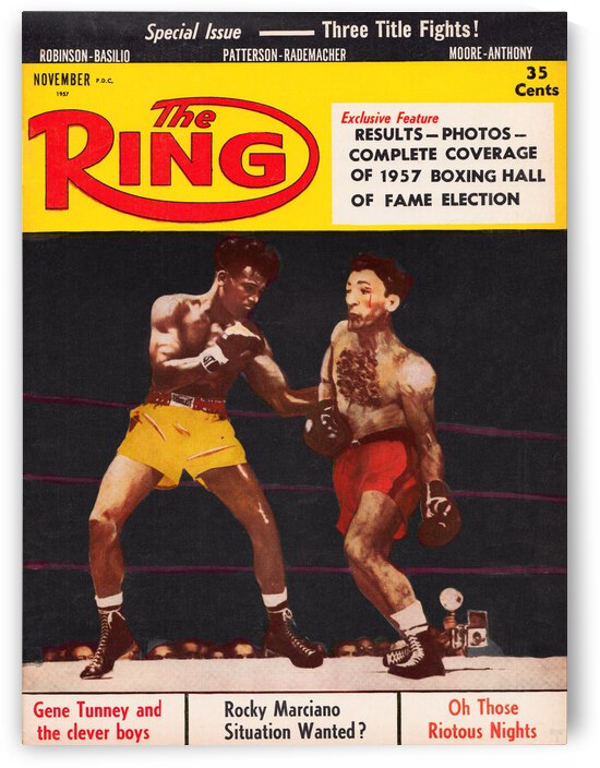 1957 The Ring Magazine Cover Art by Row One Brand