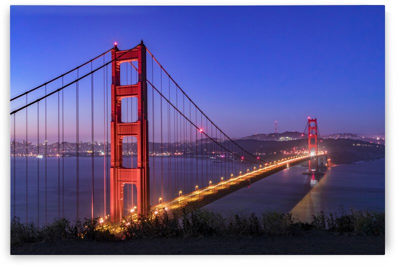 Predawn Golden Gate from Battery Spencer by Kenneth Keifer