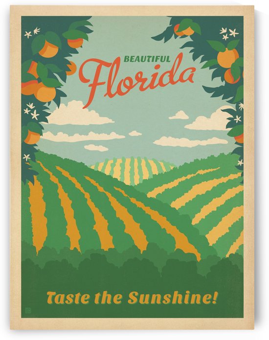 Beautiful Florida Taste the Sunshine by VINTAGE POSTER
