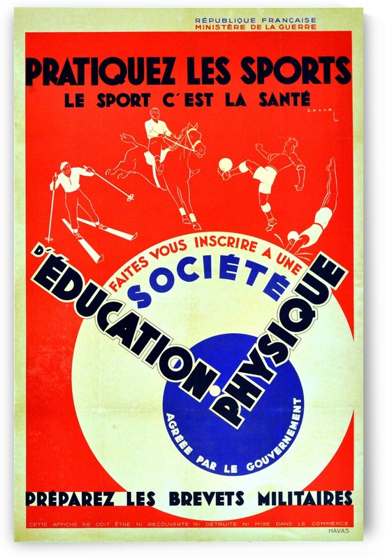 Original 1932 Art Deco Sport Poster by VINTAGE POSTER