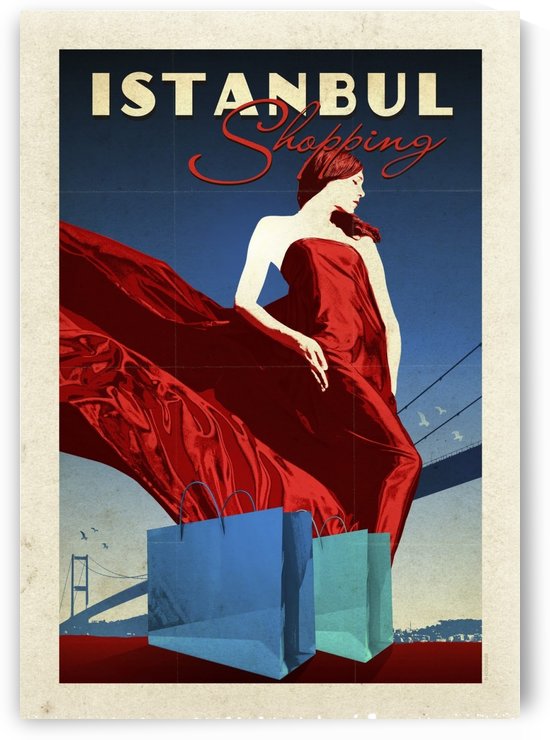 Turkey Istanbul Shopping vintage travel poster by VINTAGE POSTER
