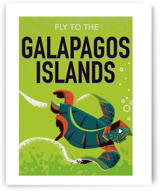 Galapagos Islands vintage travel poster by VINTAGE POSTER