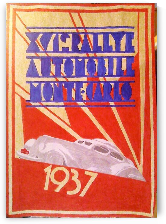 XVIe Rallye Monte Carlo 1937 car poster by VINTAGE POSTER