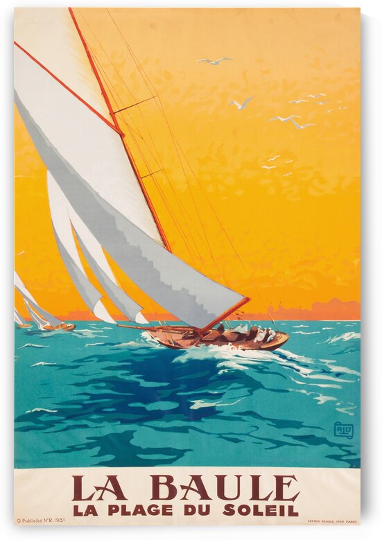 La Baule La Plage du Soleil vintage poster by VINTAGE POSTER