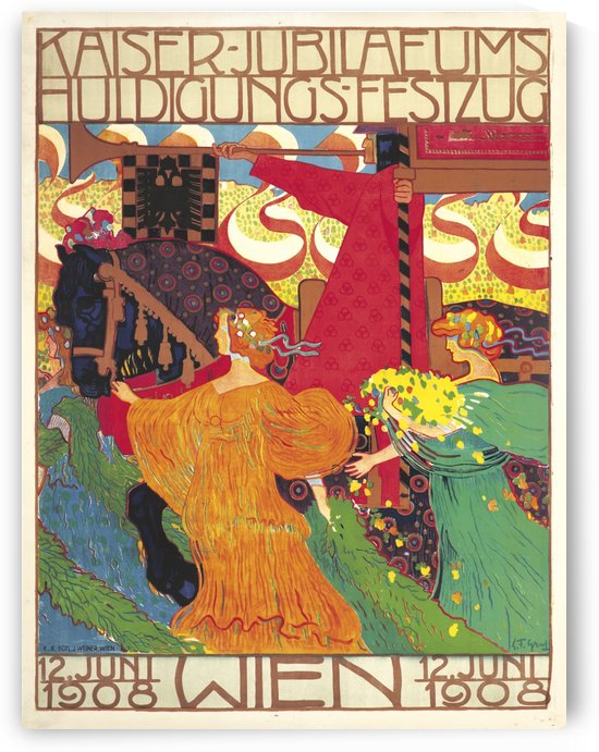 Kaiser Jubilaeums Huldigungs Festzug vintage poster by VINTAGE POSTER