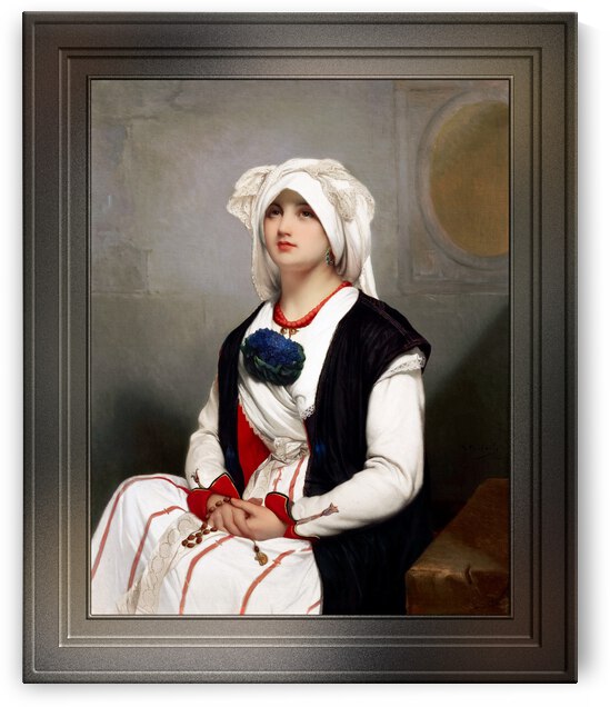 A Sicilian Woman by Jean-Francois Portaels Remastered Xzendor7 Classical Fine Art Old Masters Reproductions by xzendor7