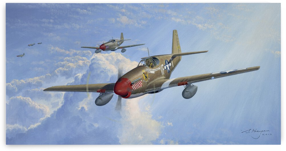 Shangri-lah P-51 Mustang Print by Steven Heyen