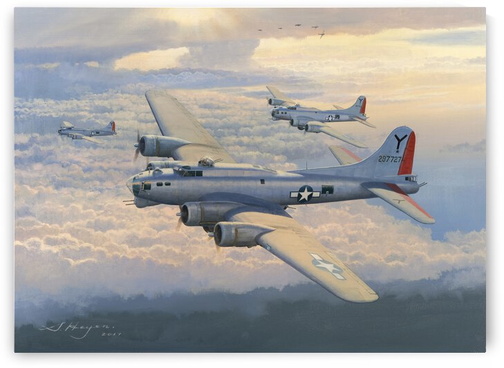 B-17s Memmingen raid. by Steven Heyen
