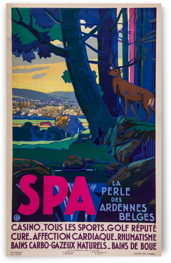 La perle des Ardennes Belges original poster by VINTAGE POSTER