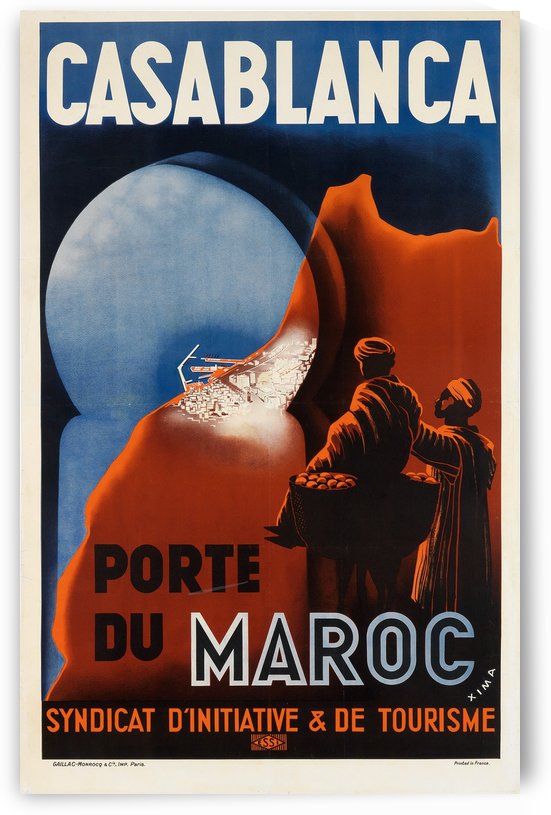 Casablanca Port du Maroc poster by VINTAGE POSTER