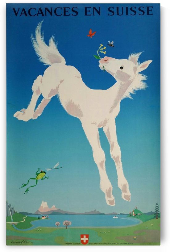Original vintage poster Vacances en Suisse by VINTAGE POSTER