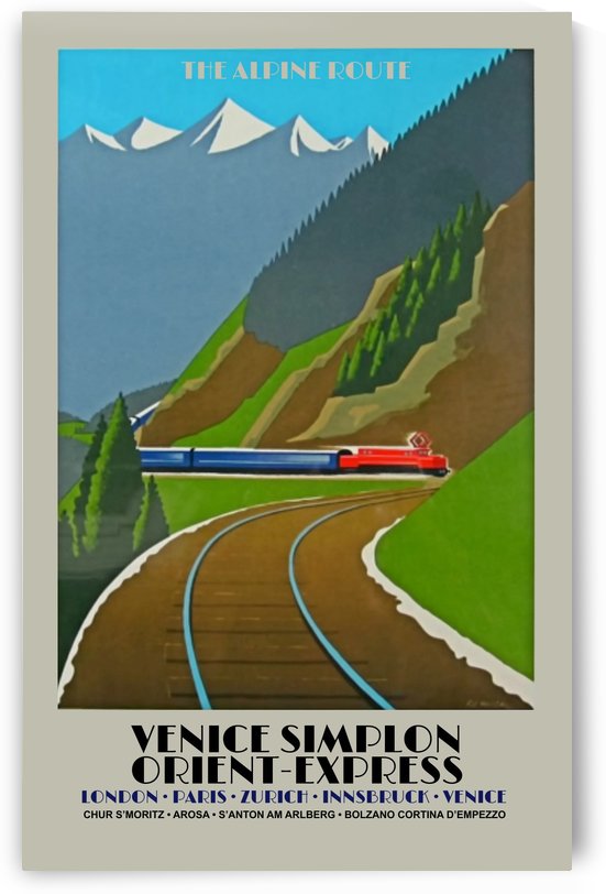 Simplon Orient Express The Alpine Route by VINTAGE POSTER