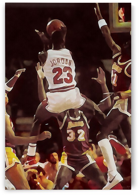 Michael Jordan Hang Time Art by Row One Brand
