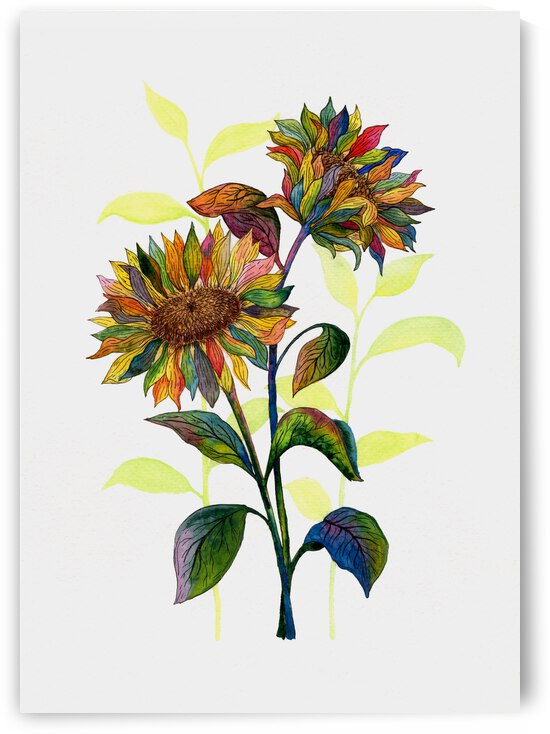 THE COLORFUL SUNFLOWER by Rena Matha