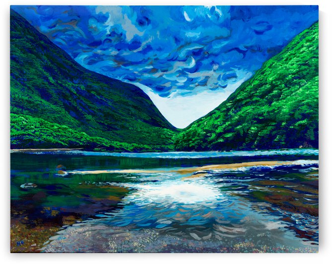 Echo Lake Acrylic Painting by Holly Heath