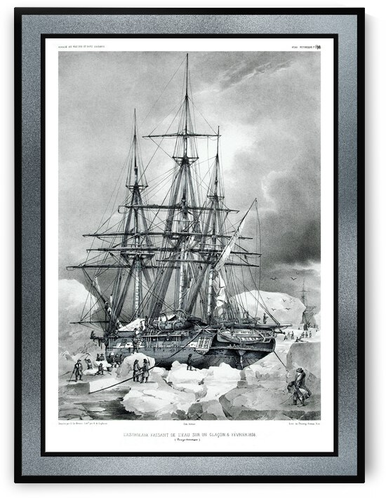 The Astrolabe Stuck In Sea Ice by Louis Le Breton Remastered Xzendor7 Classical Fine Art Old Masters Reproductions by xzendor7