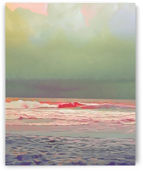 RED WAVE TROPICAL STORM SKY GREEN-portrait format by Sibcod