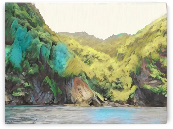 TROPICAL SEASHORE CLIFF-Portrait Format by Sibcod