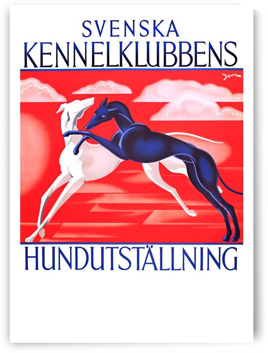 1930 Swedish Kennel Club Dog Show Poster by Retrographics