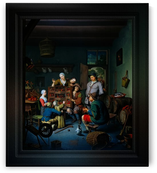De rarekiek t Fraay Curieus by Willem van Mieris Remastered Xzendor7 Classical Fine Art Old Masters Reproductions by xzendor7