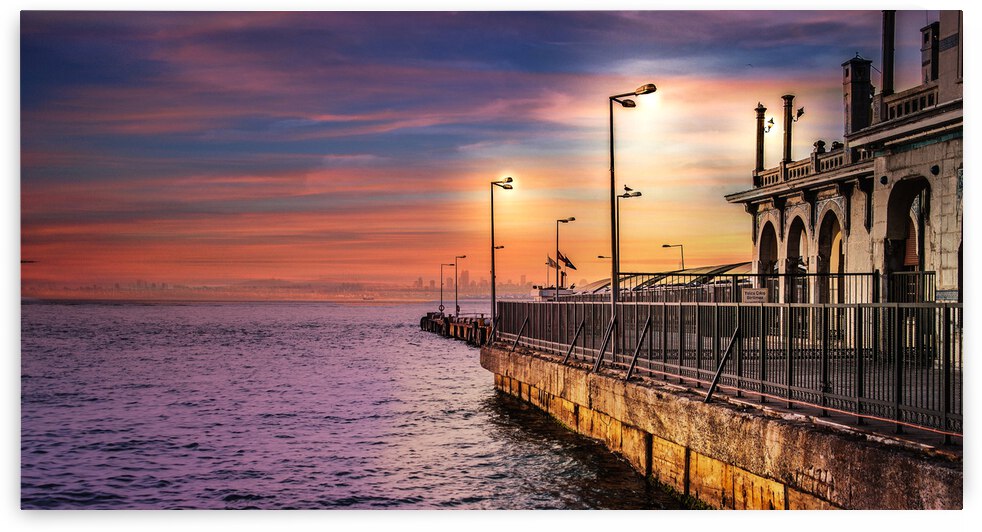 sunset dock by Vibrant Canvases