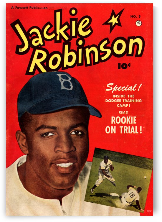 1951 Jackie Robinson Comic Book Cover Art by Row One Brand
