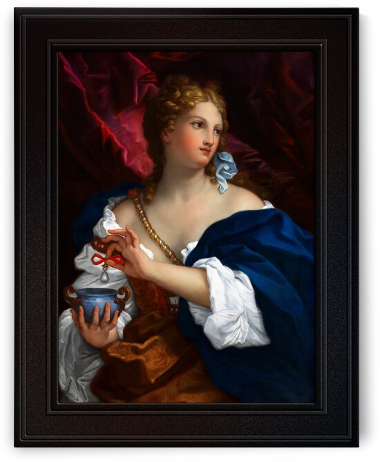 Cleopatra c1695 by Carlo Maratta Remastered Xzendor7 Classical Fine Art Old Masters Reproductions by xzendor7