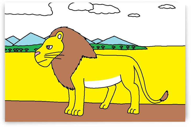 lion on the africa plains by Liam Frew
