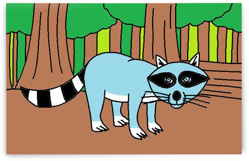 common raccoon in the north american forest by Liam Frew