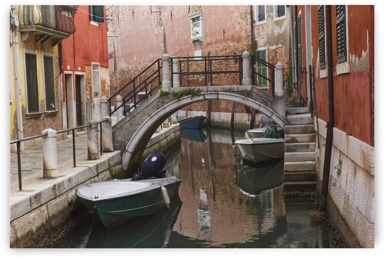 Venice Canal with Boats by Iris H Richardson