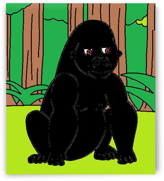 eastern gorilla in the congo rainforest by Liam Frew